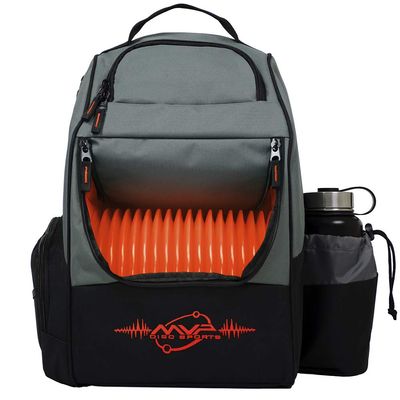 MVP Disc Sports Shuttle Disc Golf Backpack Bag (Gray/Orange)