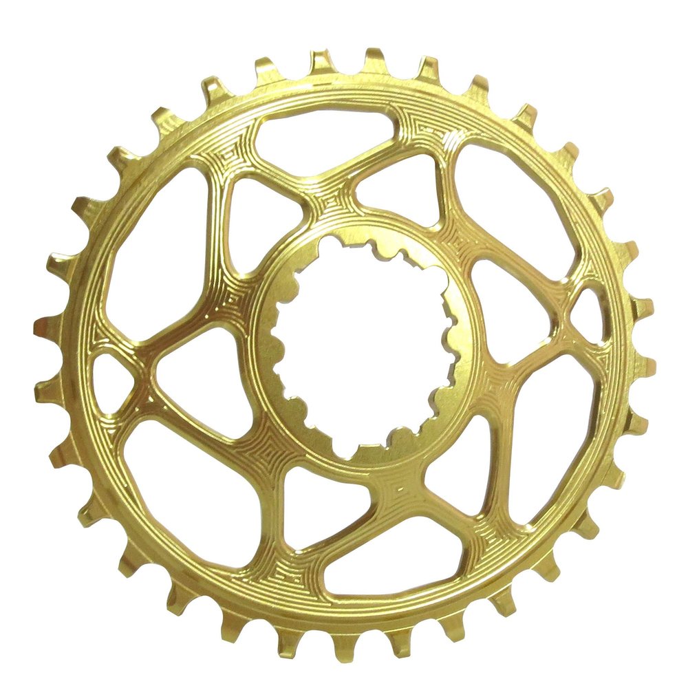 Absolute Balck SROV30GL Gold 30T Oval Chainring SRAM Direct Mount GXP 30T Gold 0.2 inch (6 mm) Offset Narrow Wide