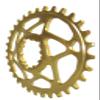 Absolute Balck SROV30GL Gold 30T Oval Chainring SRAM Direct Mount GXP 30T Gold 0.2 inch (6 mm) Offset Narrow Wide view 2