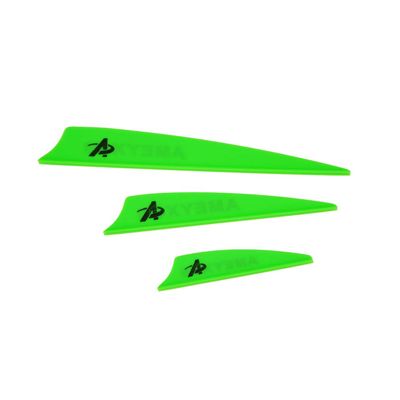 AMEYXGS 50pcs Archery Rubber Feather 2/3/4inch Rubber Arrow Feather Plastic Arrow Vanes DIY Hunting Archery Arrow (Green 3inch)