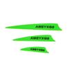 AMEYXGS 50pcs Archery Rubber Feather 2/3/4inch Rubber Arrow Feather Plastic Arrow Vanes DIY Hunting Archery Arrow (Green 3inch) view 2