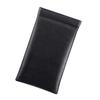 FINTIE Soft Eyeglasses Case with Cleaning Cloth, Portable Squeeze Top Vegan Leather Glasses Pouch, Sunglasses Eyewear Bag, Black view 1