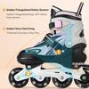 Gonex Inline Skates for Girls Boys Kids, Adjustable Skates Outdoor Blades Inline Roller Skates for Children Teens Women with Light Up Wheels for Indoor Outdoor Backyard Skating, Pink S view 3