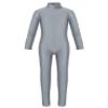 JEATHA Kids Girls Classic Long Sleeves Full Body Gymnastics Exercise Unitard Sports Leotard Bodysuit Costumes Dark Gray 4-5 view 1