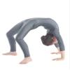 JEATHA Kids Girls Classic Long Sleeves Full Body Gymnastics Exercise Unitard Sports Leotard Bodysuit Costumes Dark Gray 4-5 view 4