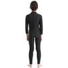 JEATHA Kids Girls Classic Long Sleeves Full Body Gymnastics Exercise Unitard Sports Leotard Bodysuit Costumes Black 4-5 view 4