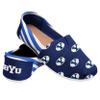 FOCO BYU Cougars NCAA Womens Stripe Canvas Shoes - L view 3