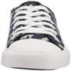 FOCO Navy Midshipmen NCAA Womens Low Top Repeat Print Canvas Shoes - 7 view 2