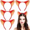 Lurrose 4pcs Cartoon Fox Ear Hair Hoop Cute Halloween Cosplay Party Costume Headbands Headwear for Children Kids Girls Women view 1