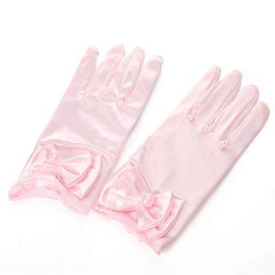 LeJulyeekay Girls Satin Gloves Princess Gloves for Kids Party Gloves Wedding, Formal Pageant
