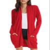 GRACE KARIN Long Cardigan Sweaters for Women, Valentines Sweater for Women, Open Front Knit Winter Clothing 2026 Trendy Red XL view 1