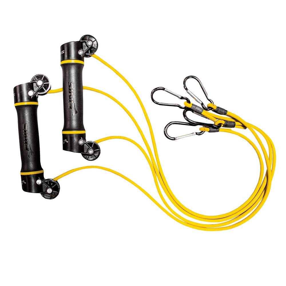 FINIS Slide Dryland Trainer - Dual-Handled Resistance Bands for Swim Strength & Stroke Training