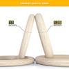 Double Circle 1.25 Inch Wood Gymnastics Rings for Bodyweight Training - Home Gym Workouts and Olympic Exercises - Slip Resistant Grip Strength - 32mm (Rings Only) view 4