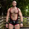 Gruff Pup Impulse Singlet - Black/Red - Assless - XX-Large view 4