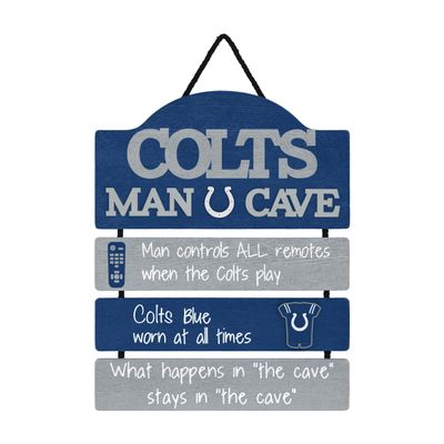 FOCO Forever Collectibles NFL Indianapolis Colts Wood SignWood Man Cave Sign, Team Colors, One Size