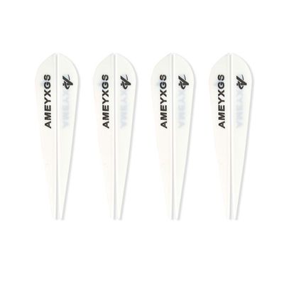 AMEYXGS 50pcs Archery Rubber Feather 2/3/4inch Rubber Arrow Feather Plastic Arrow Vanes DIY Hunting Archery Arrow (White 3inch)