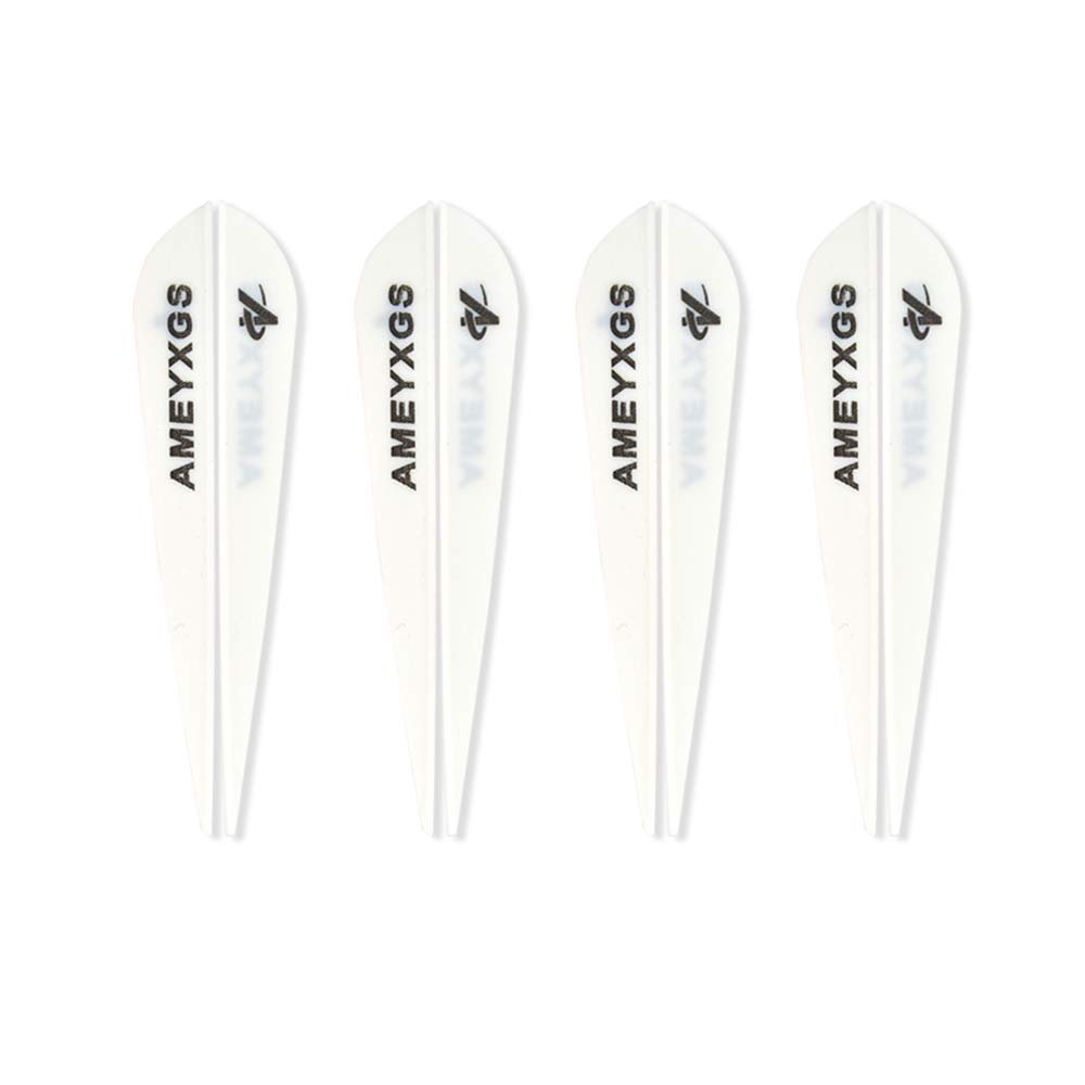AMEYXGS 50pcs Archery Rubber Feather 2/3/4inch Rubber Arrow Feather Plastic Arrow Vanes DIY Hunting Archery Arrow (White 3inch)