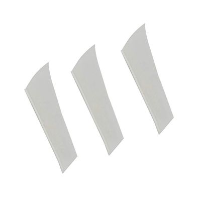 AMEYXGS 3 Inch Archery Turkey FeatherTrue Feather Left Wing Feather DIY Archery Feather Diamond Feathers 50pcs (White)