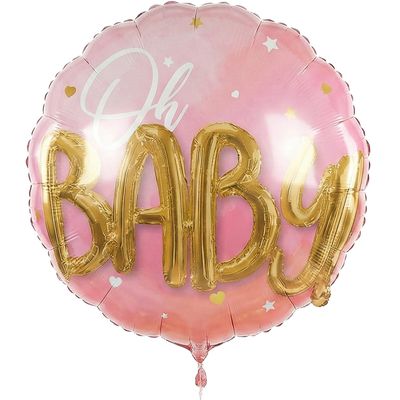 Anagram Oh, Baby Pink Jumbo Mylar ~ 30"