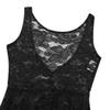 moily Kids Girls Ballet Lyrical Dance Outfit Irregular Lace Dress with Top Bottoms Stage Set Black 4-5 view 4