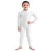 JEATHA Kids Girls Classic Long Sleeves Full Body Gymnastics Exercise Unitard Sports Leotard Bodysuit Costumes Ivory 5-6 view 1
