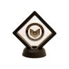 DECOMIL Coin Display Stand - Set of 5-3D Floating Frame Display Holder with Stands for Challenge Coins, AA Medallions, Jewelry, 2.75 x 2.75 x 0.75 Inches (5, Black) view 1