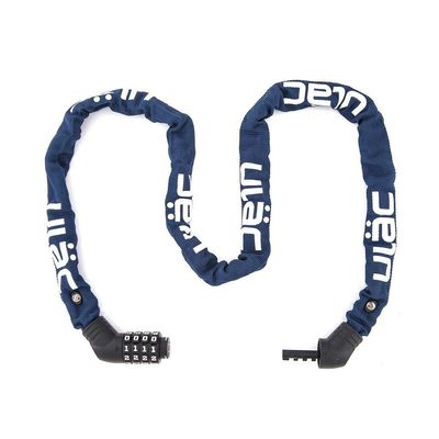 ULAC Street Fighter Neo Chain Lock Combo, Resettable 4-Digit Combination Anti-Theft Bicycle Lock (Navy)