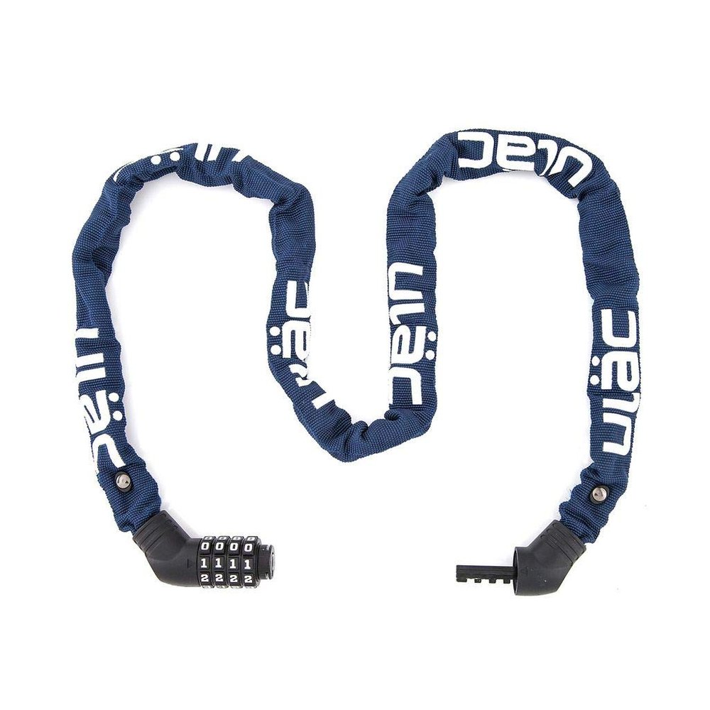 ULAC Street Fighter Neo Chain Lock Combo, Resettable 4-Digit Combination Anti-Theft Bicycle Lock (Navy)