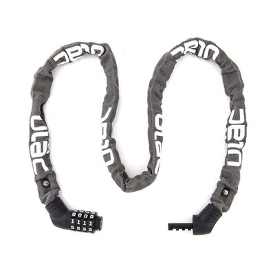 ULAC Street Fighter Neo Chain Lock Combo, Resettable 4-Digit Combination Anti-Theft Bicycle Lock (Grey)