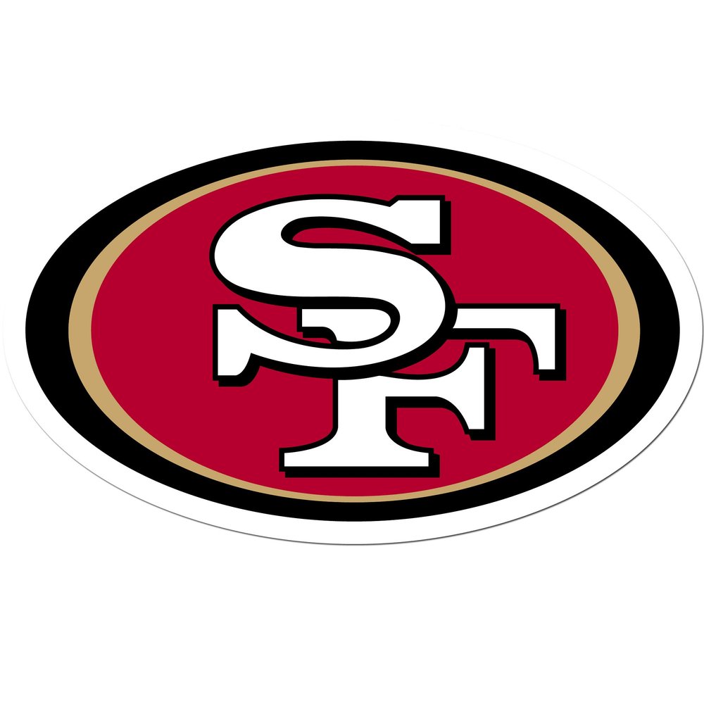 NFL Siskiyou Sports Fan Shop San Francisco 49ers Auto Decal 8 inch sheet Team Color
