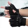 Adhesive Tape Rivet PU Leather Fitness Exercise Men Gloves view 2