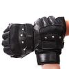 Adhesive Tape Rivet PU Leather Fitness Exercise Men Gloves view 4