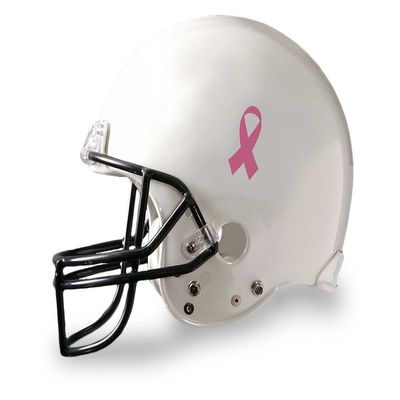 Breast Cancer Awareness Football Helmet Decal, Pink Ribbon, 1 Decal