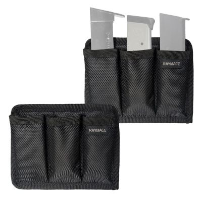 RAYMACE Triple Magazine Pouch with Melt Adhensive, Pistol Mag Holder Indoor Gun Safe Accessory