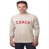 Daxton Coach Sweatshirt Athletic Fit Pullover Crewneck French Terry Fabric - Oat Sweatshirt Red Letter, XS view 1