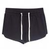 Goobester Women's Cotton Sports Shorts Women Solid Color Short Casual Women's Home Black M view 1