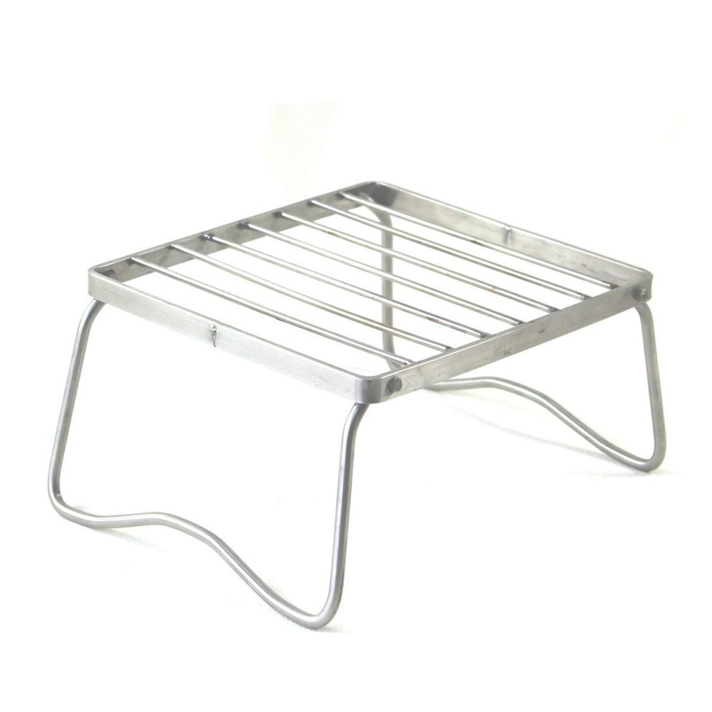 Fealay Portable Camping Grill Mini Stainless Steel BBQ Grill Folding Compact Barbeque Grill for Picnics, Backpacking, Backyards, Survival