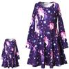 America & Girl Matching Dresses Star Unicorn Clothes Outfits Long Sleeve Size 8 9 view 1