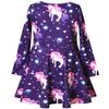 America & Girl Matching Dresses Star Unicorn Clothes Outfits Long Sleeve Size 8 9 view 2