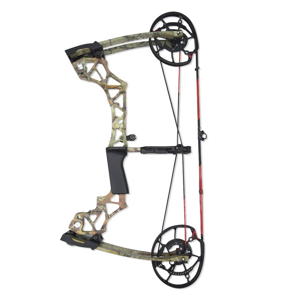 Archery Dual-Purpose Compound Bow Adjustable 40-60lbs Draw Weight 25" - 30" Draw Length Compound Bow Steel Ball Bow Hunting Equipment with Max Speed 310fps Right Handed (camo)