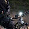 LEZYNE Super Drive Bicycle Micro USB Rechargeable IPX7 White LED Front Light with Multiple Solid & Flash Modes | Integrated Silicone Rubber Strap Mount | Smart Connect | 1600 Lumens, Lite Gray Gloss view 4