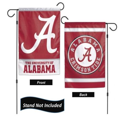 Alabama Crimson Tide 12.5" x 18" Double Sided Yard and Garden College Banner Flag is Printed in The USA