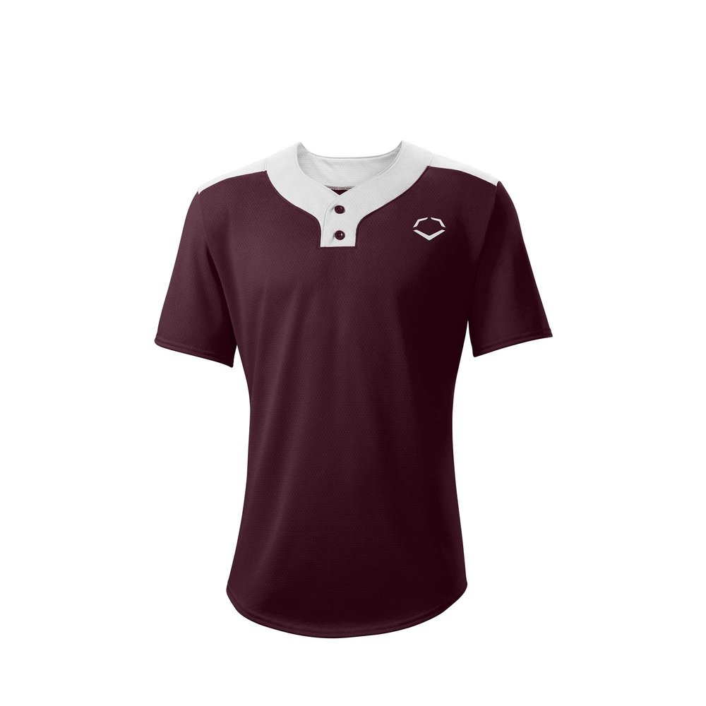 EvoShield Youth E203 2-Button Jersey, Maroon - Small