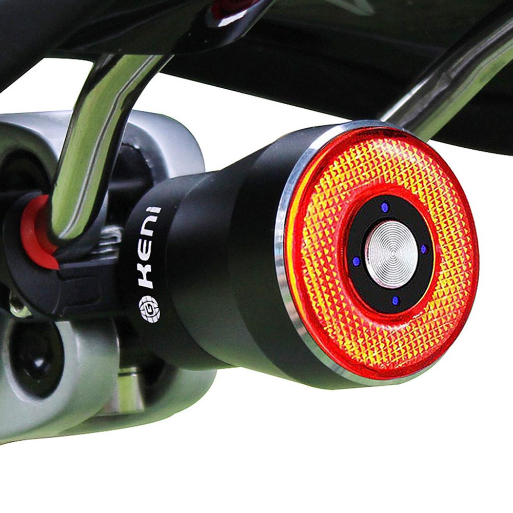 G Keni Smart Brake Sensing Rear Bike Lights, Auto Light Sensing Bike Tail Light, IPX6 Waterproof, Ultra Bright LED Taillights, Rechargeable Safety Road Back Bicycle Lights for Night Riding