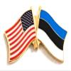 Estonia Friendship Double Flag Lapel Pin US Crossed Emblem Tie and Hat Pin Badge view 1