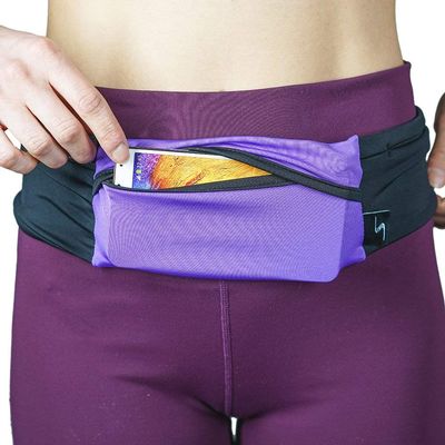3 Pocket Adjustable Running Belt Waist Pack, Fanny Pack For Working Out With Sweat Resistant Backing, Holds All iPhone Models