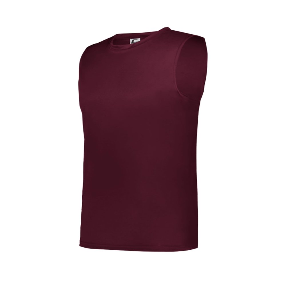C2 Youth Sleeveless Tee Maroon Large