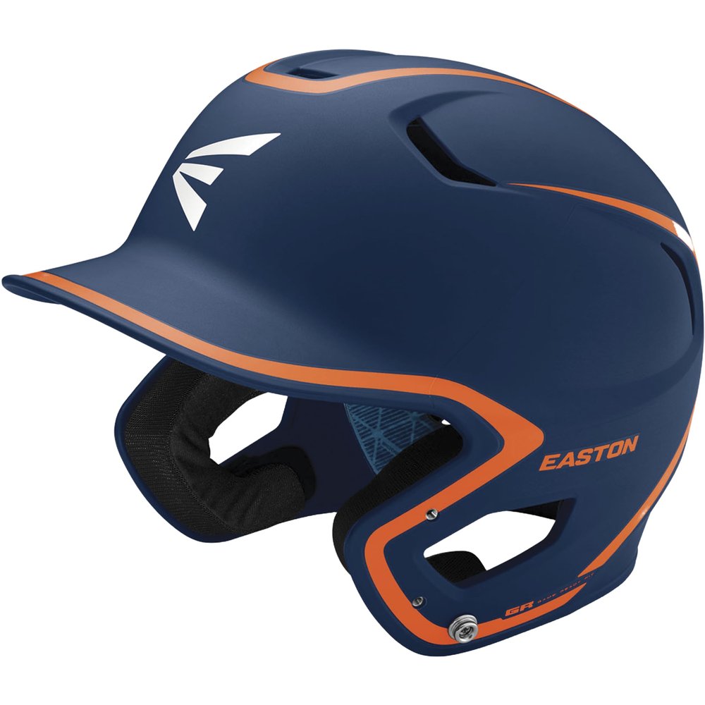 Easton | Z5 2.0 Batting Helmet | Baseball | Senior (7 1/8" - 7 1/2") | Matte Two-Tone Navy/Orange