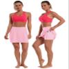 BUBBLELIME 5"/19"/26" XXS-XL Women's UPF 50+ Adjustable Running Skort - A-Line Skirt_LIGHTPINK Medium-5" Inseam view 2