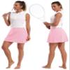 BUBBLELIME 5"/19"/26" XXS-XL Women's UPF 50+ Adjustable Running Skort - A-Line Skirt_LIGHTPINK Medium-5" Inseam view 3